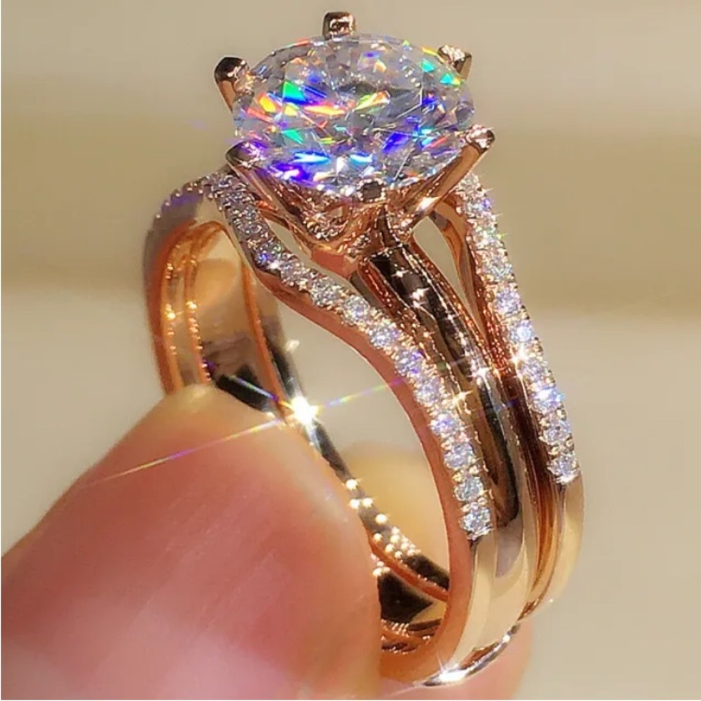 14k Rose Gold Plated Women Size 6